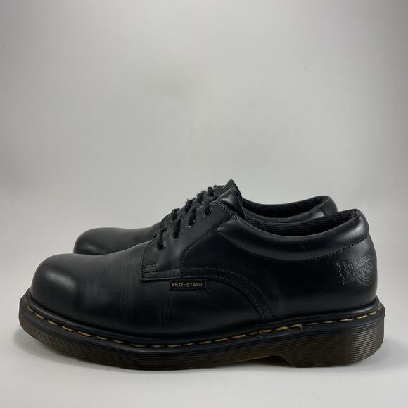 Dr Martens Made in England 1461 3 Eye Gibson Black Leather Mens 9 UK, 10 US VTG